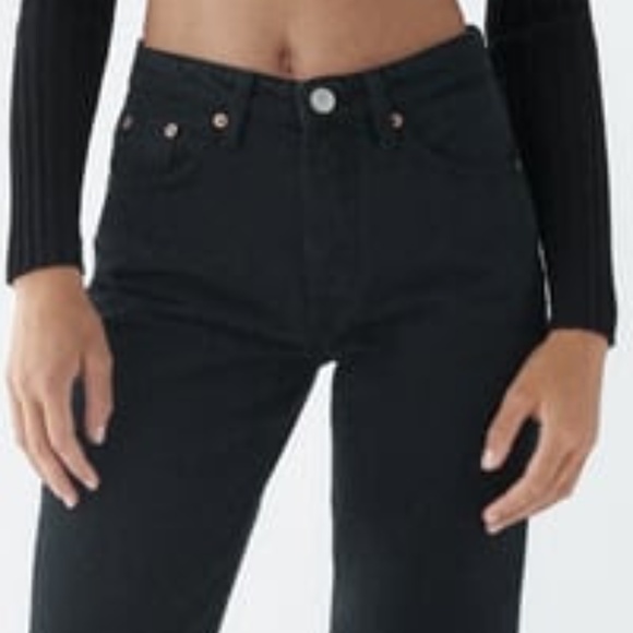 NWT, ZARA MID-RISE STRAIGHT LEG FULL LENGTH JEANS, 6 - Picture 2 of 2